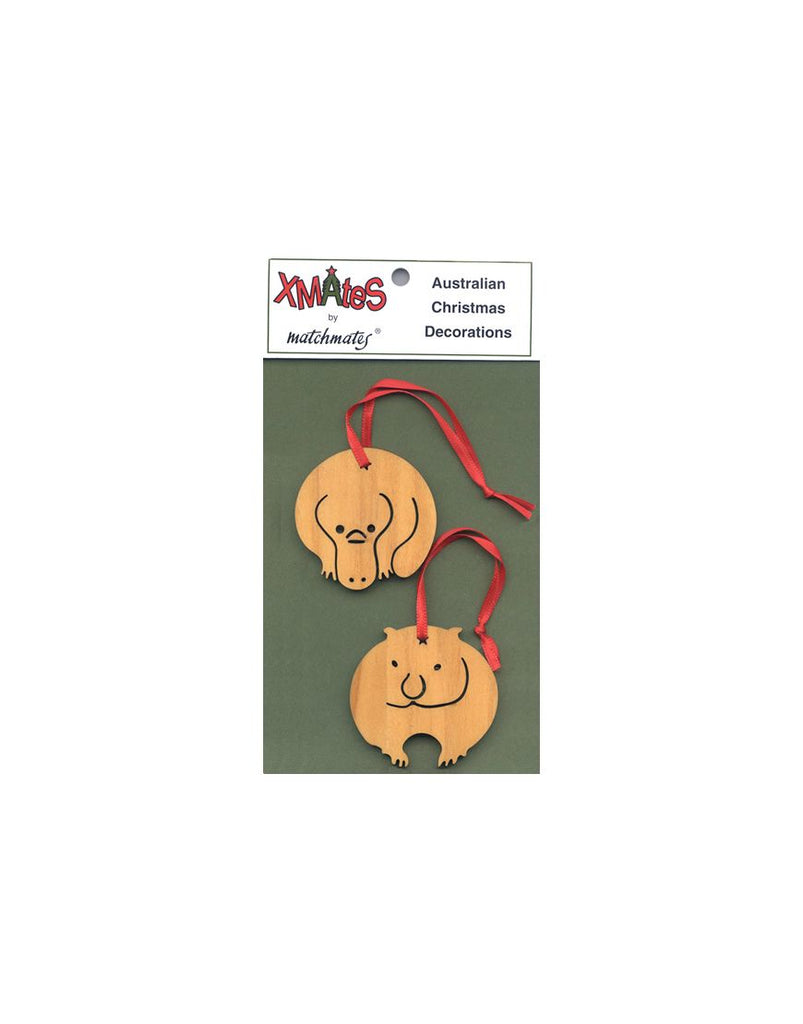 2Pack Pine Platypus and Wombat Christmas Dec