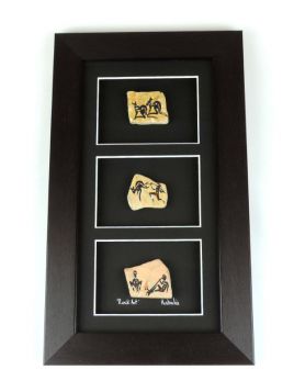 Stone 28x19 3in1 Rock Art Framed