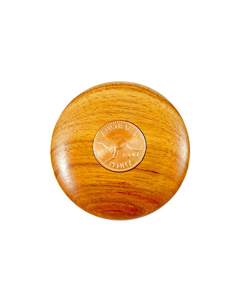 Timber Paper Weight with Penny