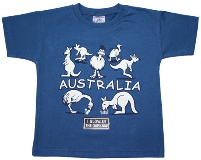Kids TS Kangaroo Emu Glow