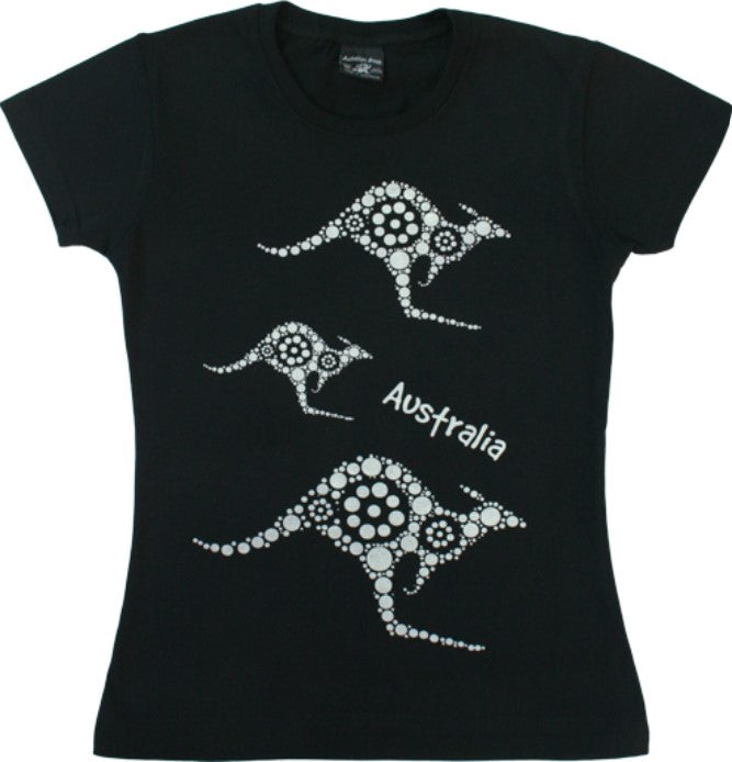 Ladies T-shirt Kangaroo Dots