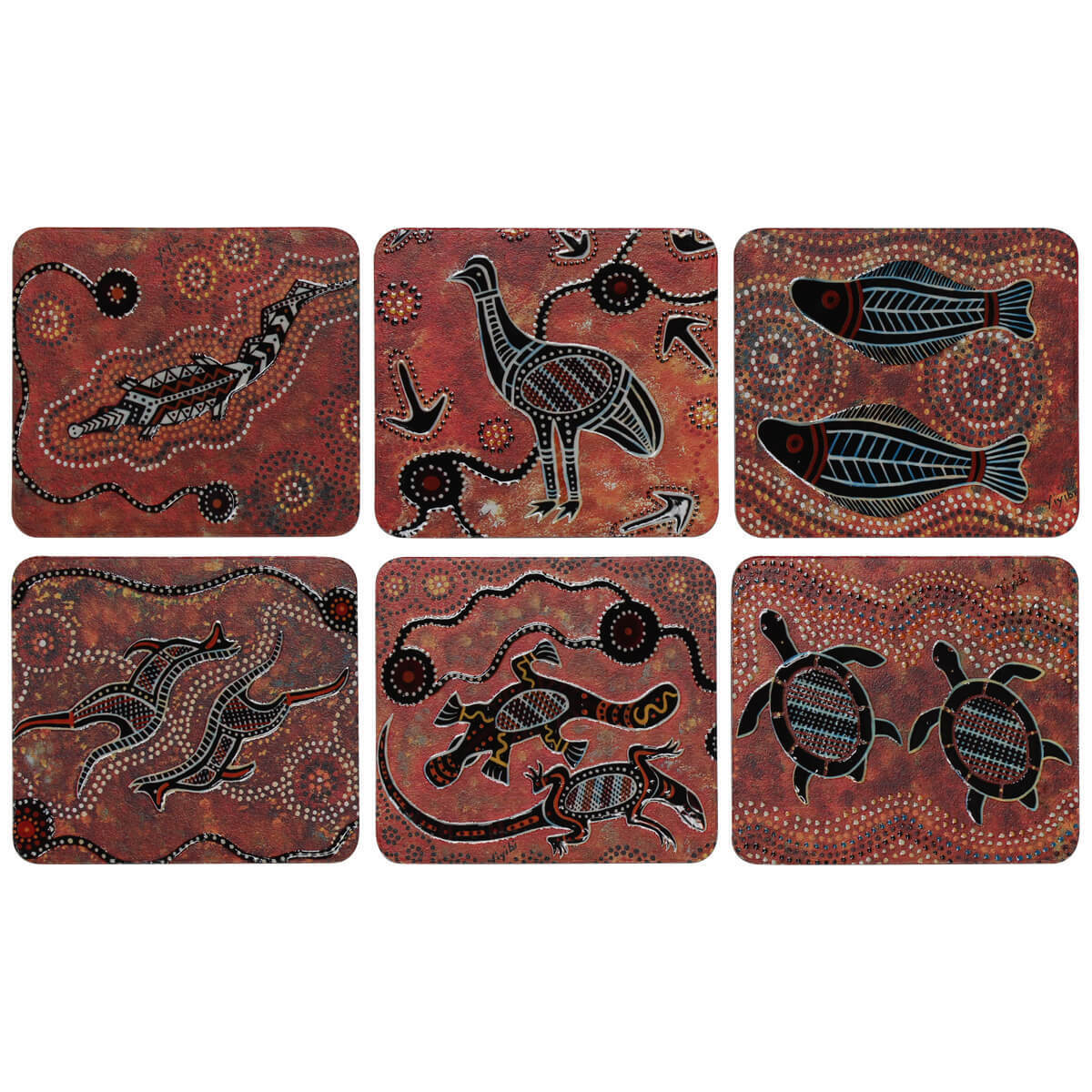 Placemats Aust Art Set 6