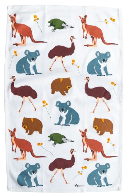 Teatowel Aust Animals