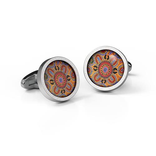 Cufflinks Rnd People Telling Stories Aboriginal