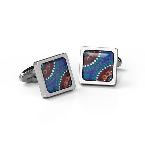 Cufflinks Sq Camp Around Waterhole Aboriginal