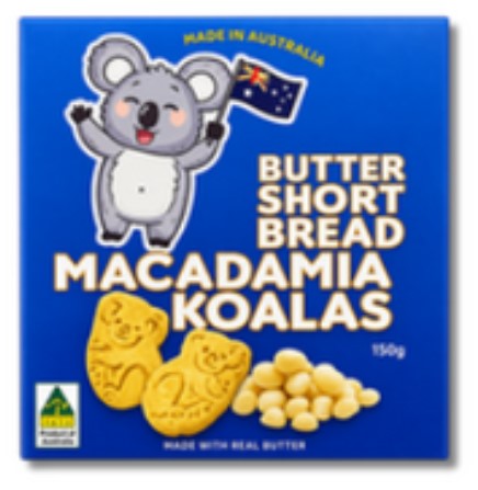 Shortbread Koalas Macadamia 150g
