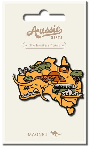 Magnet Map with Icons Enamel