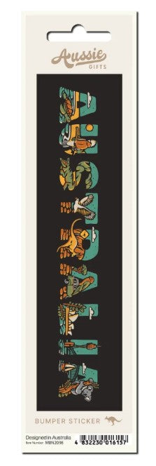 Sticker AUS Text Graphic Bumper