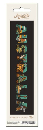 Sticker AUS Text Graphic Bumper