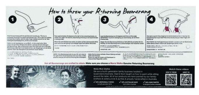 Contemp Carded Boomerang 35cm