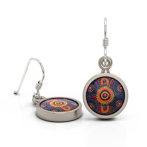 Earrings Sisters Picking Aboriginal Round