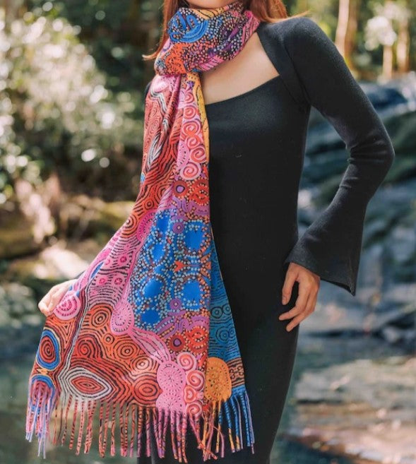 Scarf Waterhole Dreaming Pashmina Feel