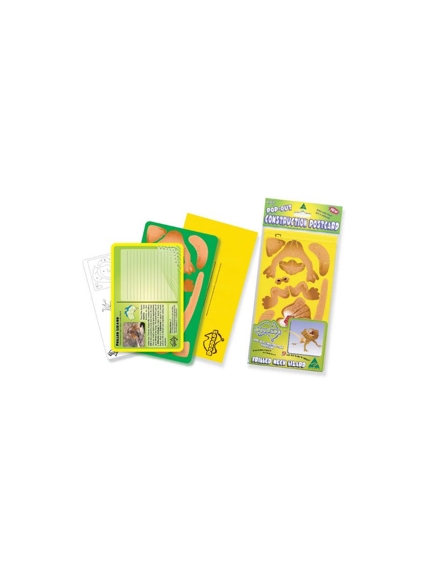 Doodads Frilled Lizard 3D Postcard