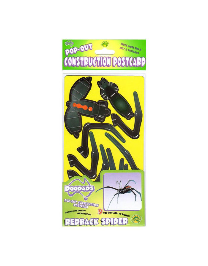 Doodads Red Back Spider 3D Postcard