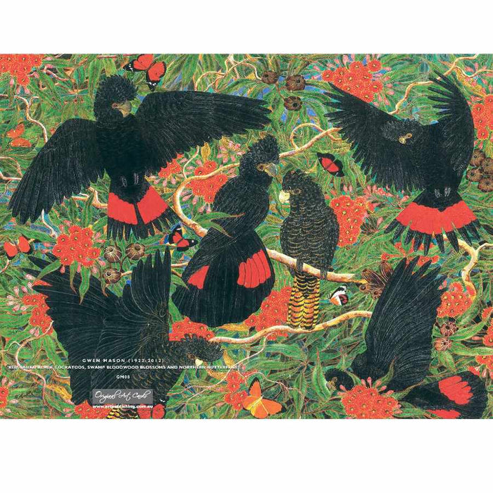 Card Red-Tailed Black Cockatoos
