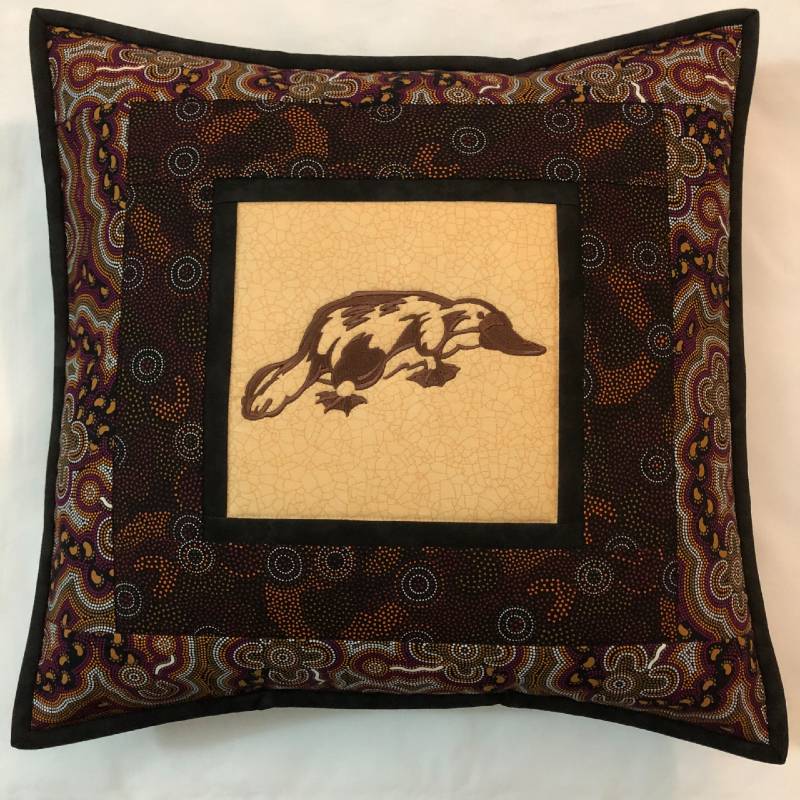 Cushion Cover Platypus on Aboriginal