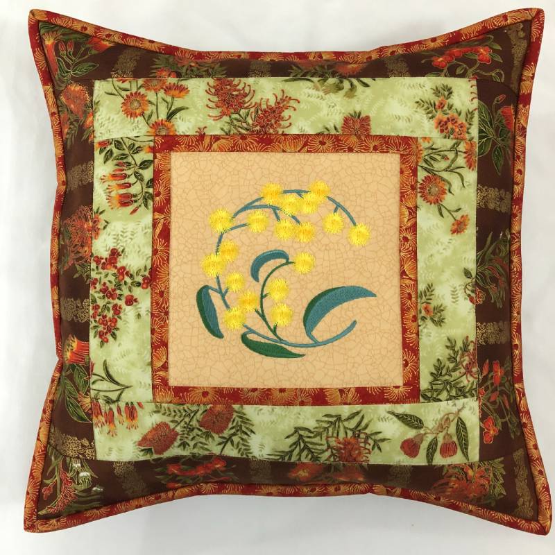 Cushion Cover Wattle on Wildflower