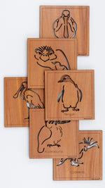 Coasters Bird Square Timber