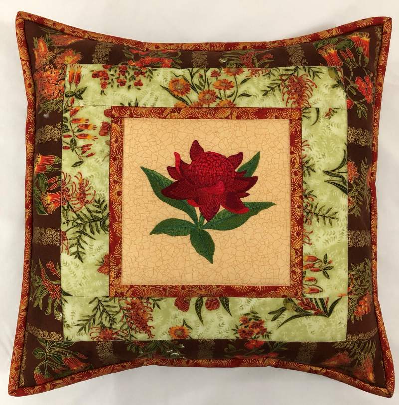 Cushion Cover Waratah on Wildflower