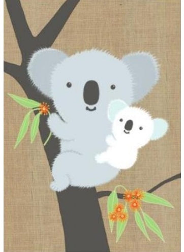 Card Koala and Baby Super Cute