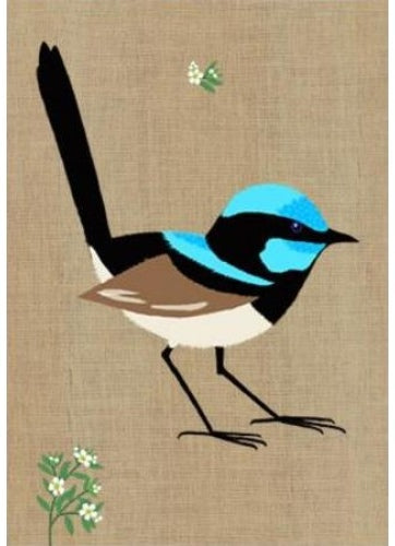 Card Superb Fairy Wren Super Cute