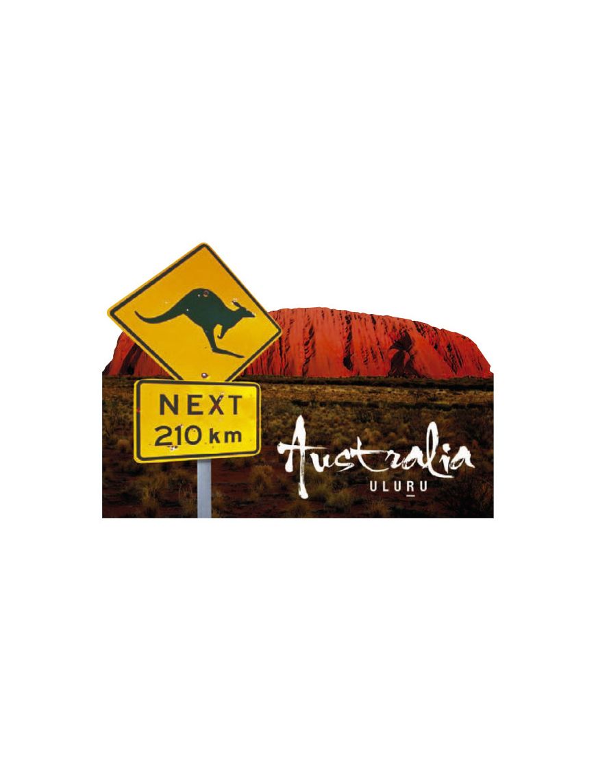 Magnet Uluru Roadsign Aust Shape