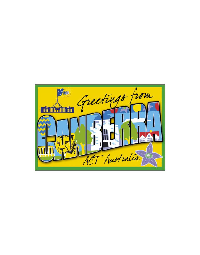 Magnet Greetings from Canberra Tin