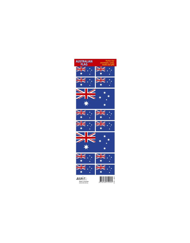Sticker Aust Flag Sheet Assorted