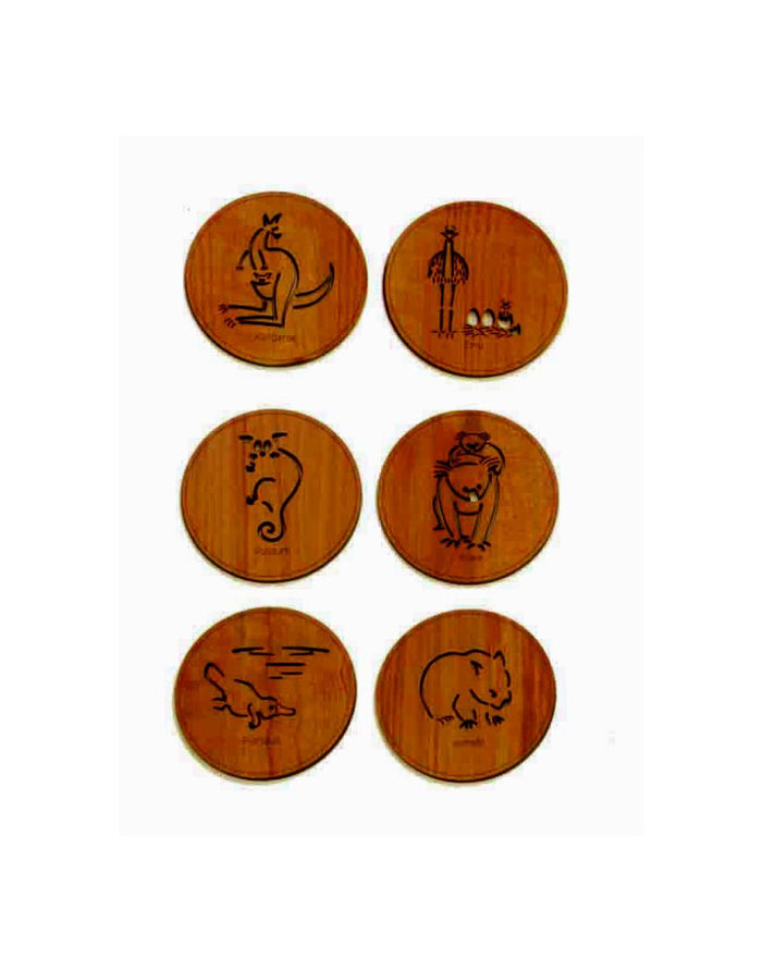 Coasters Animals Round