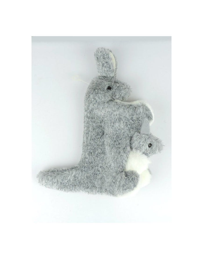 Grey Kanga HandPuppet w Joey