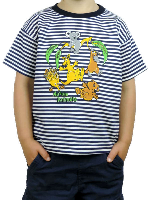 Kids TS Aussie Animals Tumbling STRIPE
