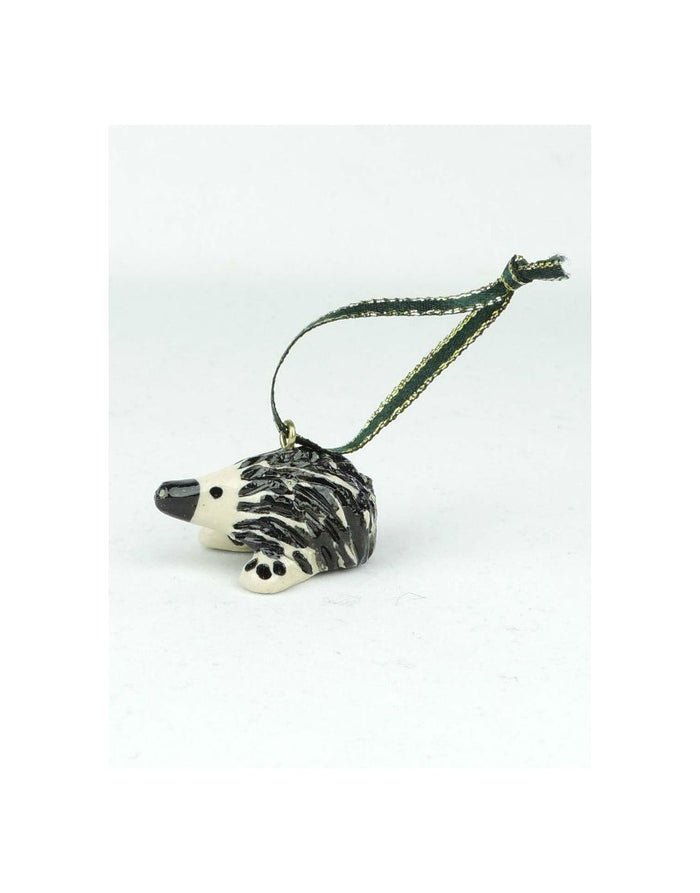 Glazed Xmas Echidna Ceramic Animal