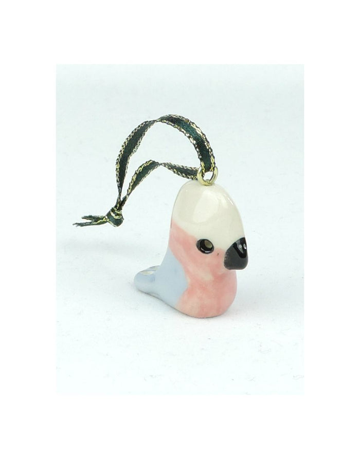 Glazed Xmas Galah Ceramic Animal