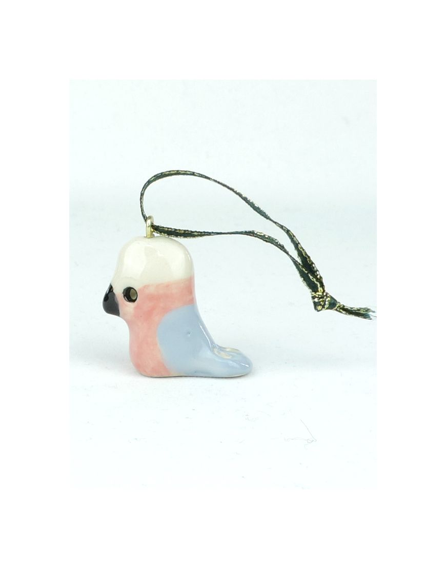 Glazed Xmas Galah Ceramic Animal