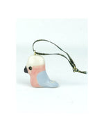 Glazed Xmas Galah Ceramic Animal