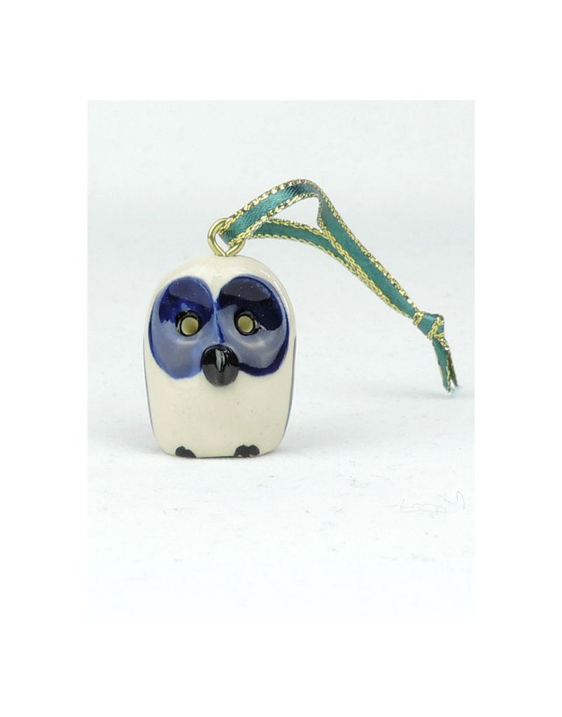 Glazed Xmas Owl Ceramic Animal