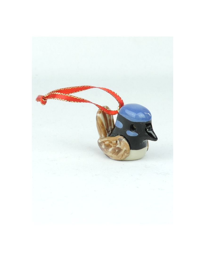 Glazed Xmas Wren Ceramic Animal