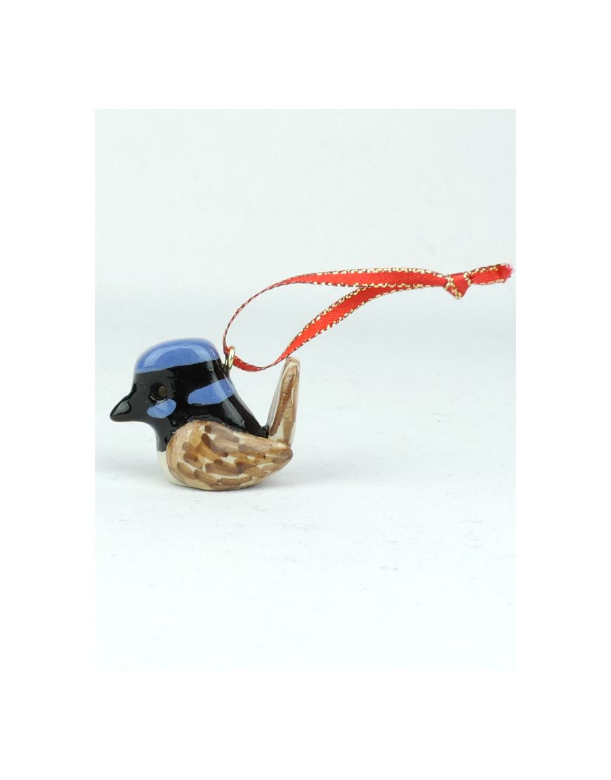 Glazed Xmas Wren Ceramic Animal