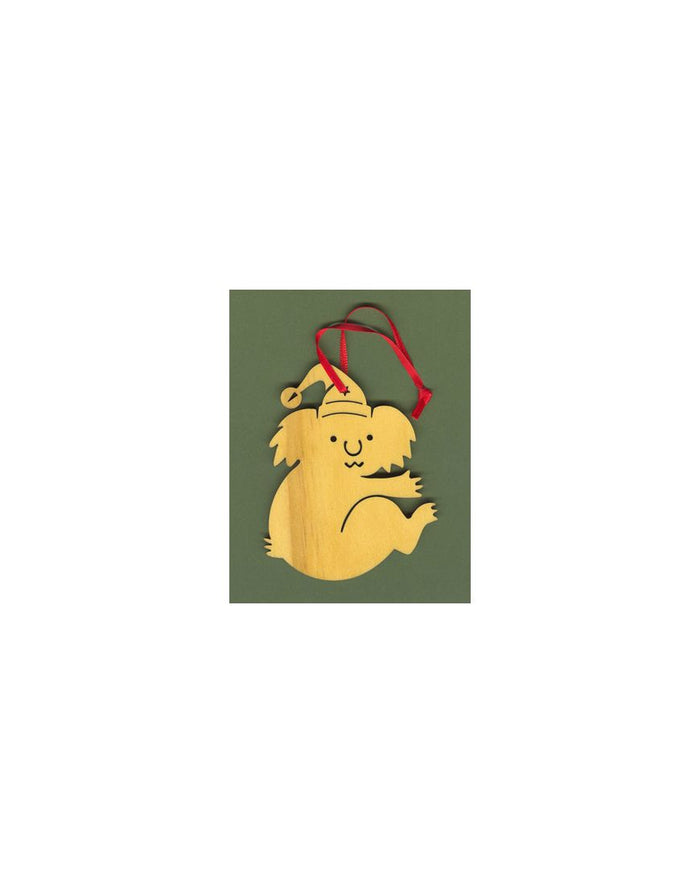 Med Pine Santa Koala Christmas Dec