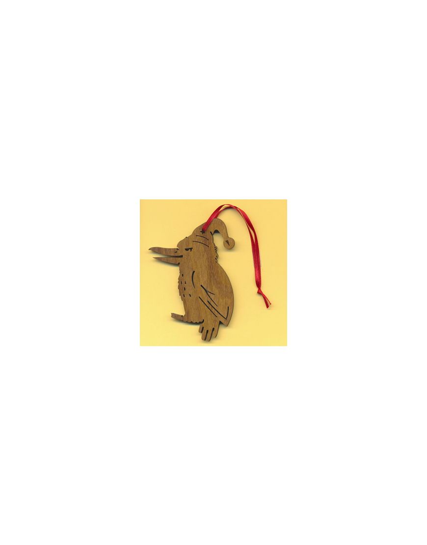 Med Dark Santa Kookaburra Christmas Dec