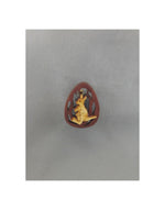 Wood Brooch Kangaroo Oval