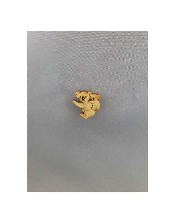 Wood Brooch Koala+Young