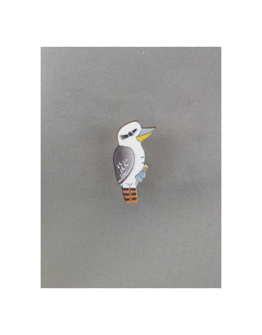 Wood Brooch Kookaburra