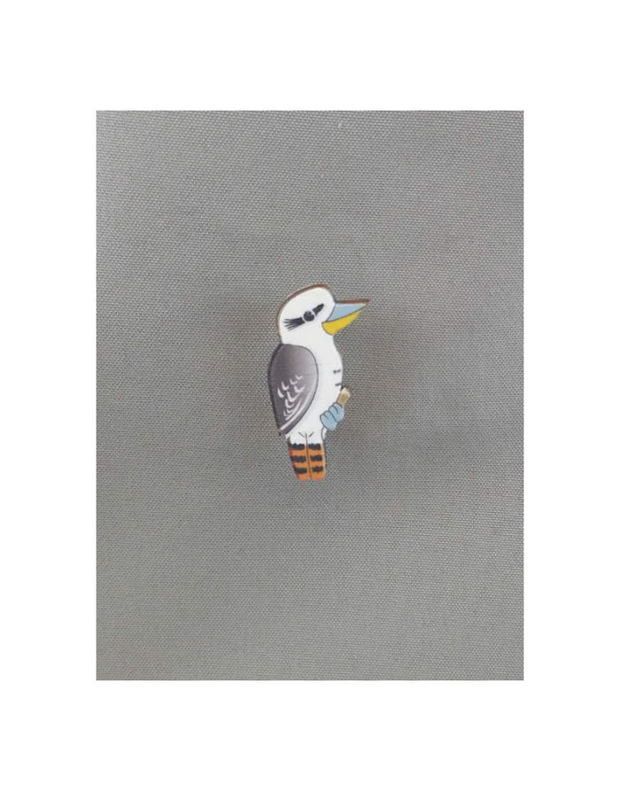 Wood Brooch Kookaburra