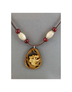 Leather Necklace Koala Oval