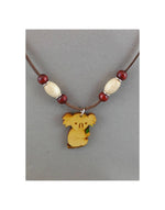 Leather Necklace Koala Leaf(Branch)