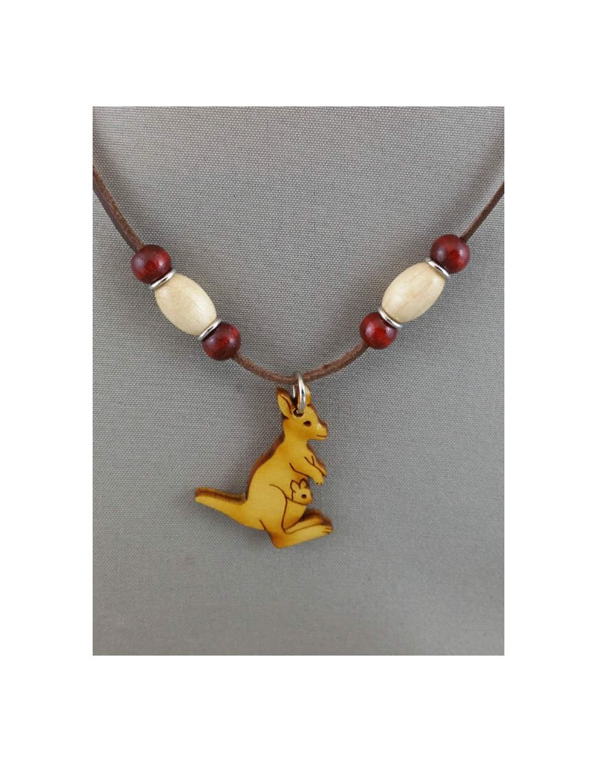 Leather Necklace Kangaroo
