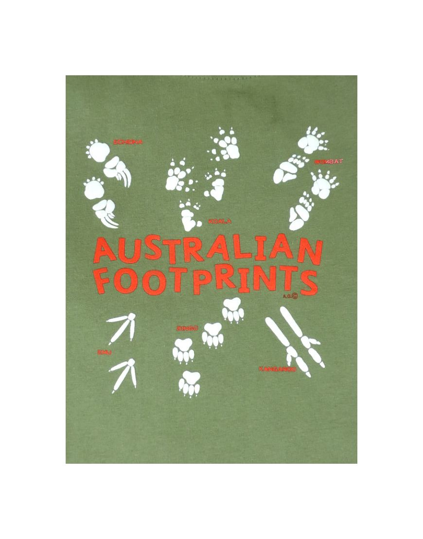 Kids TS Aust Footprints Glow