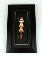 Timber Spear Head Painted Framed