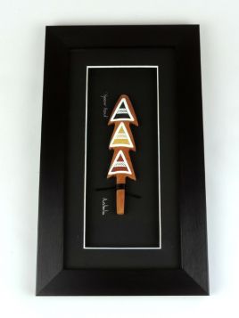 Timber Spear Head Painted Framed